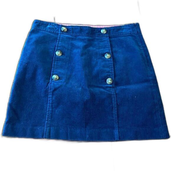 Vineyard Vines Blue Corduroy Mini Skirt Sz. 2 - Picture 1 of 5